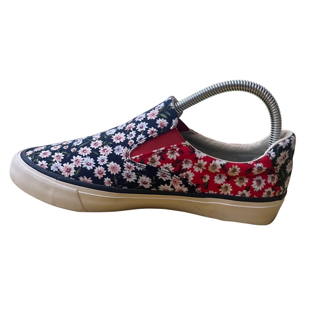 SeaVees Women's Hawthorne Slip On Sneakers Daisy Patchwork Floral Black Red Sz8 - Picture 3 of 8